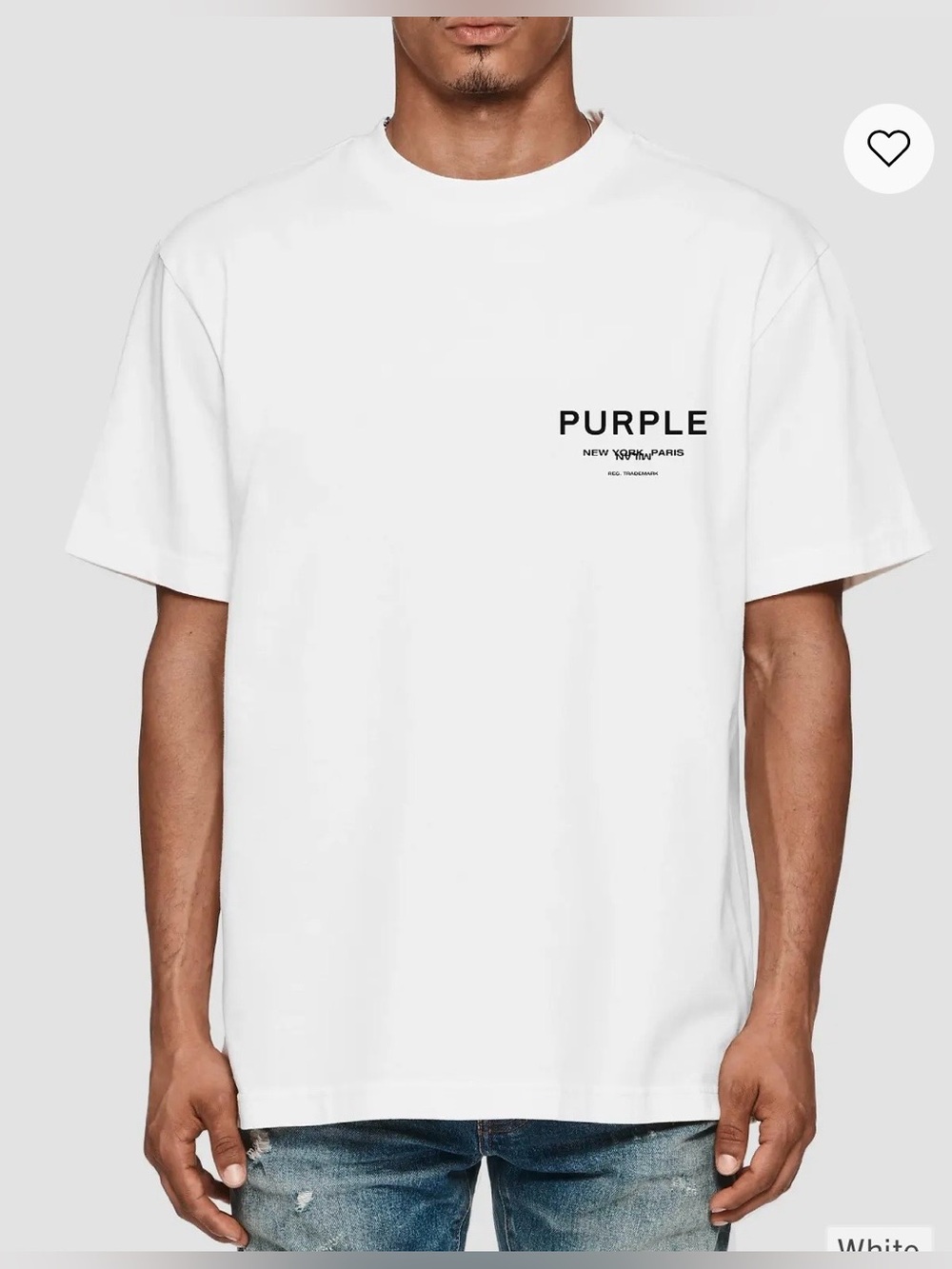 Purple Graphic Logo White Men's short sleeve T-Shirt